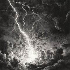Stormy Sky, Powerful Lightning