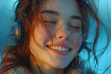 portrait of playful personality of young girl.