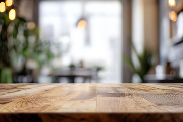 A top of table with out-focus background