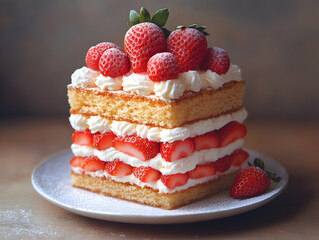 [Generative ai] 딸기 케이크와 생크림