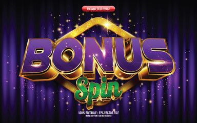 Bonus Spin 3D editable text effect