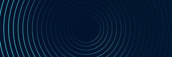 Abstract gold circle lines on dark background. Geometric stripe line art design. Modern luxury template. Suit for presentation