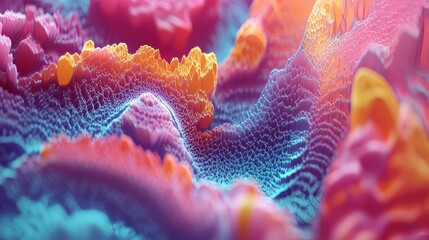 Obraz premium Fractal patterns with vibrant colors, detailed and mesmerizing, ultra-detailed, 8k