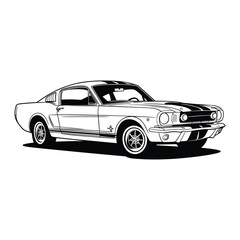 Obraz premium Classic Car Illustration