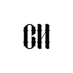 CH monogram logo design letter text name symbol monochrome logotype alphabet character simple logo