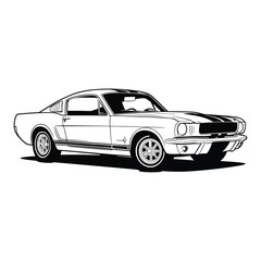 Naklejka premium Classic Car Illustration