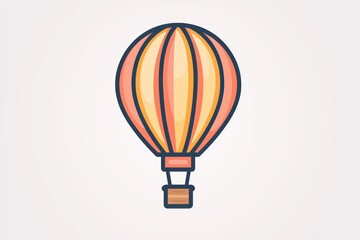 Naklejka premium Elegantly designed 3D glyph icon of a hot air balloon, perfect for travel visuals.