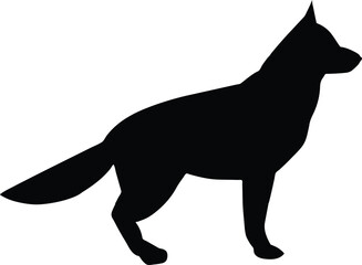 black silhouette of a dog