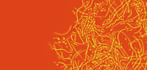 Probiotics, lactic acid bacteria. Algae, bacteria and microorganisms. Microscopic probiotics, bacterial flora