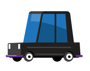 Flat Design Cartoon Car
