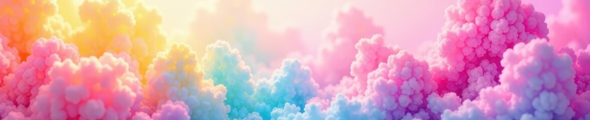 Abstract candy-colored unicorn, rainbow gradient, soft watercolor wash , art, whimsical