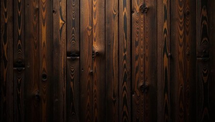 Obraz premium Dark brown wood wall, aged and textured, repeating pattern , wooden planks, wood plank texture, backdrop
