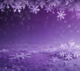 Purple gradient background with subtle snowflakes and frost, purple gradient, serene landscape, soft focus
