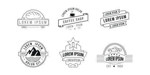 Elegant set of Retro Badge Logo, Vintage Badge Logo, Set of Badges in Vintage in Different Style