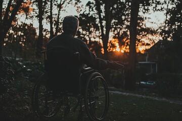 An elderly person in a wheelchair is showing support for the International Day of Persons with Disabilities