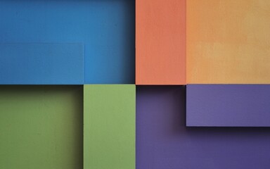 Obraz premium Colorful geometric shapes overlapping