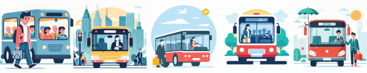 Vector of a bus passenger.