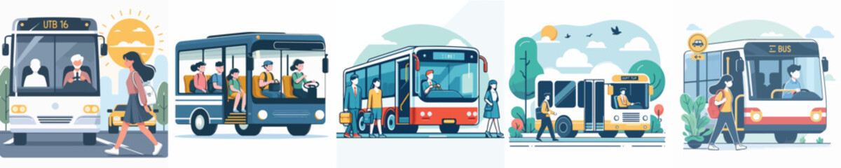 Vector of a bus passenger.