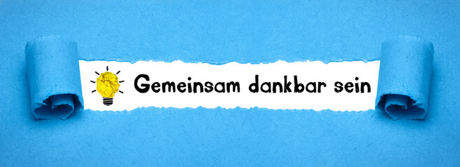 Gemeinsam dankbar sein	
