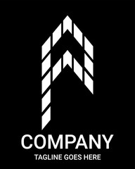 P alphabet uppercase arrow style. Suitable for t-shirt, gamer, basketball, sports, baseball, rugby, tennis, motorsport, sports car, bicycle, construction, etc. Logo shape with Building Arrow Style.