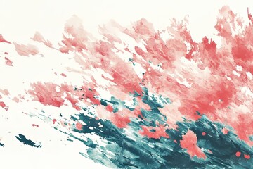 The combination of a pink background and an abstract pink backdrop, complete with a painted texture and a shimmering golden stroke, creates a visually striking image