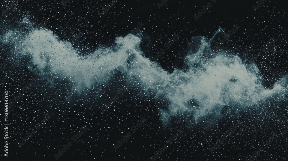 Poster a network grid and connected particles are set against a blue abstract background in the image known