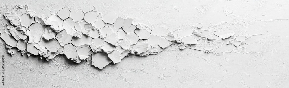 Poster white hexagons form a geometric pattern on a widescreen hexagonal background, creating an abstract f