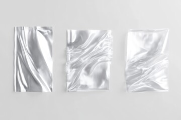 blank foil packaging on white background