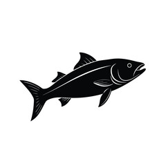 Mahi-Mahi Silhouette Vector Art | Black Mahi-Mahi Fish Illustration Design
