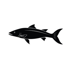 Mahi-Mahi Silhouette Vector Art | Black Mahi-Mahi Fish Illustration Design
