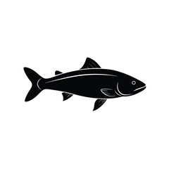Mahi-Mahi Silhouette Vector Art | Black Mahi-Mahi Fish Illustration Design