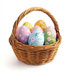 Easter eggs basket easter traditional.