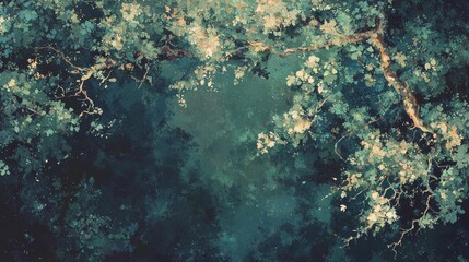 Fototapeta premium An abstract background of green watercolor foliage represents the harmony of spring and eco-friendly nature