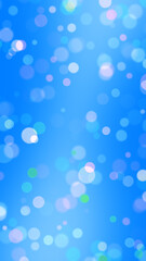 spring abstract blue background with bokeh lights , soft glowing nature lights on sky vertical social media background