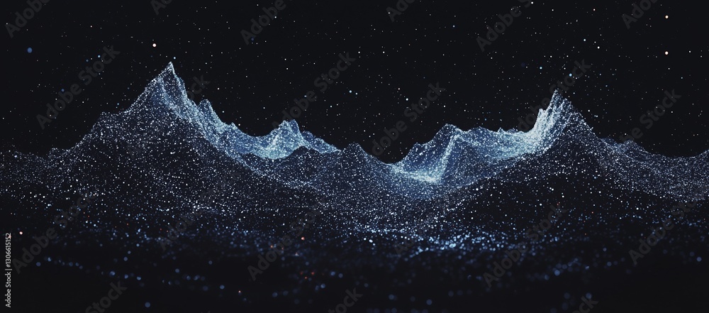 Aufkleber neon wave lines and bokeh lights set against an abstract background create a futuristic data transfe