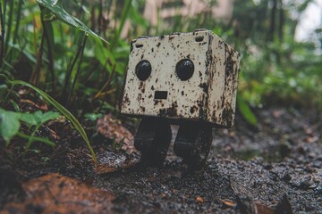 A park is where an automated robot for walking pets can be seen strolling, introducing novel consumer robotic applications