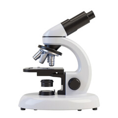 Black and White Compound Light Microscope Showcasing Features