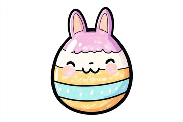 Easter egg cute illustration character.