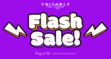 flash sale editable text style, comic text effect
