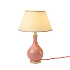 Fototapeta premium Blush Pink Ceramic Table Lamp Enhancing Modern Decor