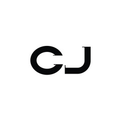 CJ monogram logo design letter text name symbol monochrome logotype alphabet character simple logo
