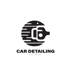Car Detailing Logo. Car Detailing Logo Design. Car Detailing Brand. Car Detailing Logo Vector Design Isolated on White Background