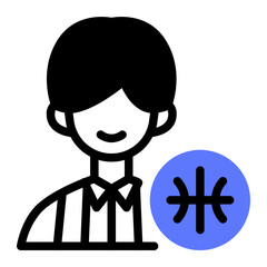 This Referee icon is suitable for Basketball, Sport Event, etc