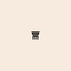 Ancient Columns icon flat vector design. 