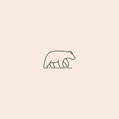 Bear icon flat vector design.