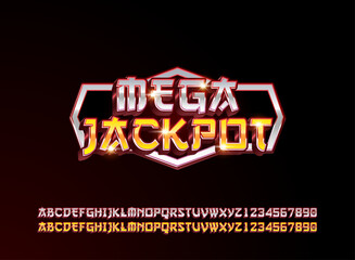 golden silver mega jackpot text effect in asian japanese font style