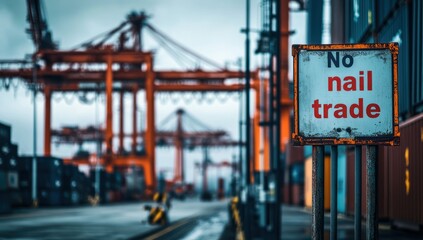 Obraz premium Port No Nail Trade Sign.