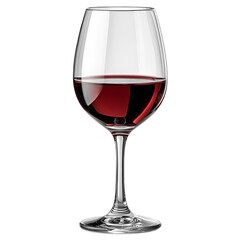 Elegant Glass of Red Wine Crisp Clear Image of a Wineglass Filled with Ruby Red Wine