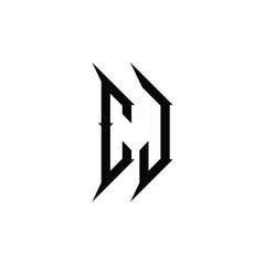 CJ monogram logo design letter text name symbol monochrome logotype alphabet character simple logo