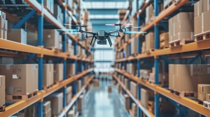 Drone Inventory Management in Warehouse.